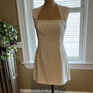 Elegant White Sleeveless Dress